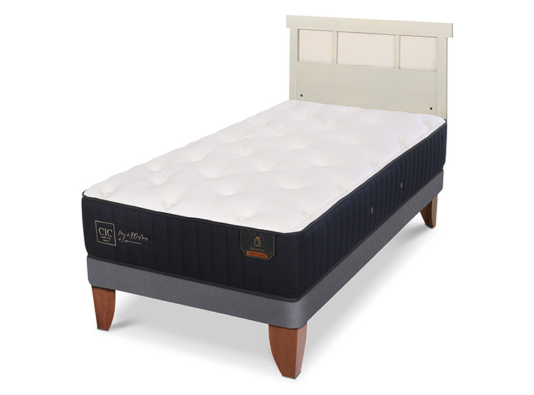 JUEGO DE DORMITORIO CIC CAMA EUROPEA PREMIUM 1.5 PLAZAS + RESPALDO DUBLIN ALPINO - 2