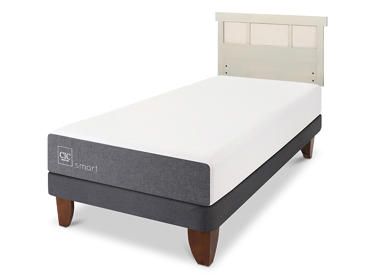 JUEGO DE DORMITORIO CIC CAMA EUROPEA SMART 1 PLAZA + RESPALDO DUBLIN ALPINO - 2