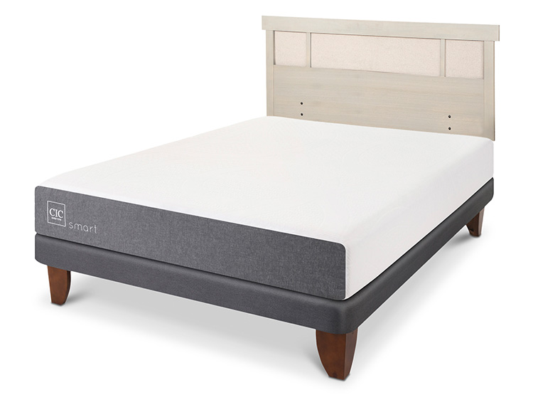 JUEGO DE DORMITORIO CIC CAMA EUROPEA SMART BN 2 PLAZAS + RESPALDO DUBLIN ALPINO - 2