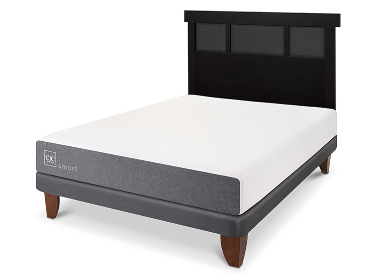 JUEGO DE DORMITORIO CIC CAMA EUROPEA SMART BN 2 PLAZAS + RESPALDO DUBLIN NEGRO - 2