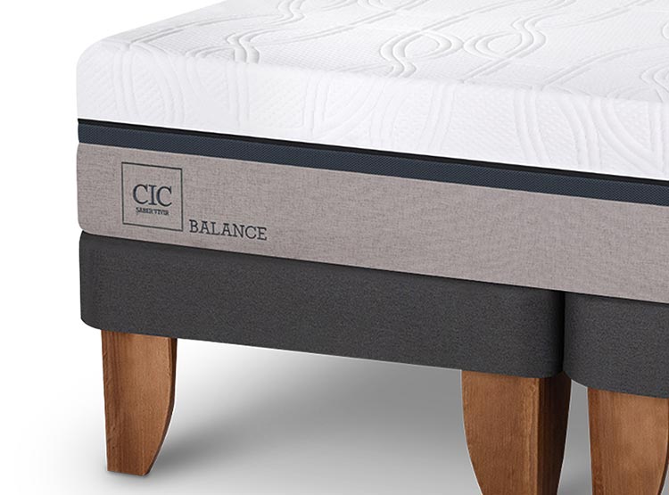 JUEGO DE DORMITORIO CIC CAMA EUROPEA BALANCE KING + RESPALDO DUBLIN MOSTAZA - 5