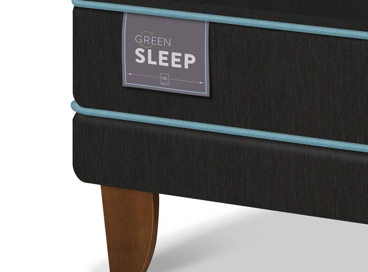 JUEGO DE DORMITORIO CIC CAMA EUROPEA GREEN SLEEP BD 2 PLAZAS + RESPALDO DUBLIN OLIVO - 3