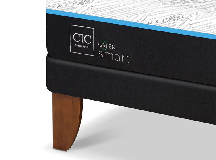 JUEGO DE DORMITORIO CIC CAMA EUROPEA GREEN SMART BD 2 PLAZAS + RESPALDO DUBLIN OLIVO - 7