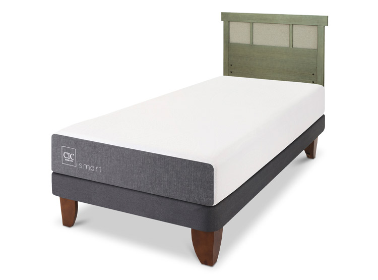 JUEGO DE DORMITORIO CIC CAMA EUROPEA SMART 1 PLAZA + RESPALDO DUBLIN OLIVO - 2