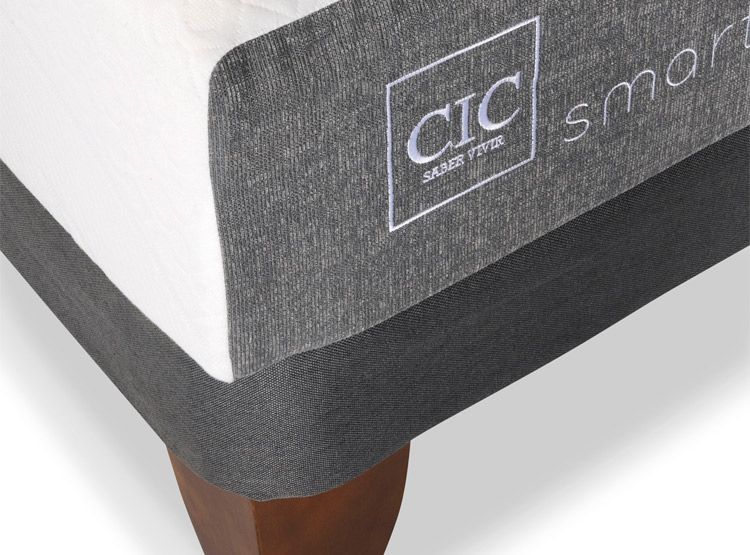 JUEGO DE DORMITORIO CIC CAMA EUROPEA SMART 1 PLAZA + RESPALDO TORINO NEGRO - 6