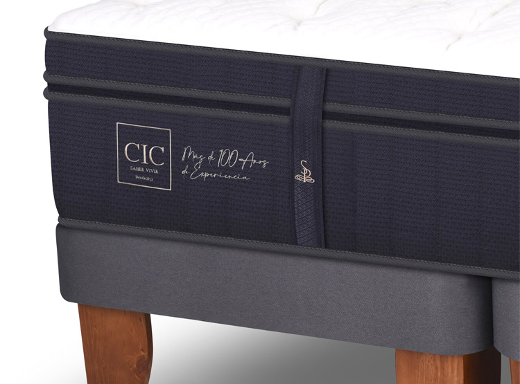 JUEGO DE DORMITORIO CIC CAMA EUROPEA SUPER PREMIUM BD 2 PLAZAS + RESPALDO DUBLIN MOSTAZA - 4