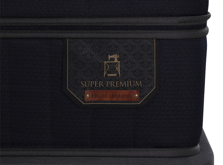 JUEGO DE DORMITORIO CIC CAMA EUROPEA SUPER PREMIUM BD 2 PLAZAS + RESPALDO TORINO NEGRO - 6