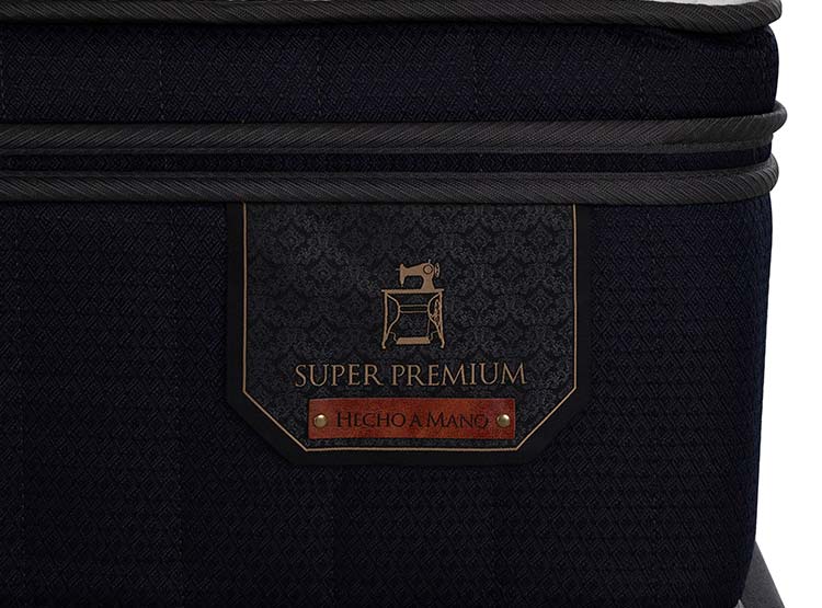 JUEGO DE DORMITORIO CIC CAMA EUROPEA SUPER PREMIUM KING + RESPALDO TORINO NEGRO - 6
