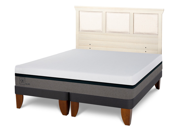 JUEGO DE DORMITORIO CIC CAMA EUROPEA BALANCE BD 2 PLAZAS + RESPALDO TORINO ALPINO - 2