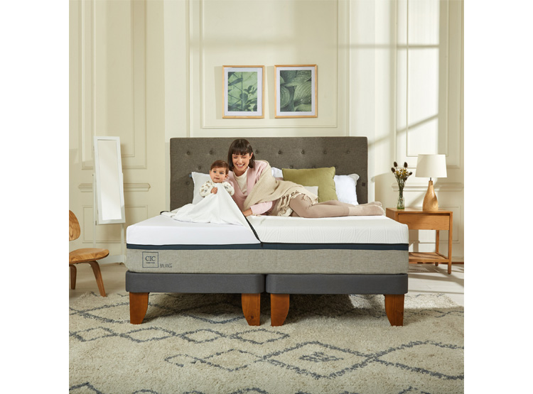 JUEGO DE DORMITORIO CIC CAMA EUROPEA BALANCE BD 2 PLAZAS + RESPALDO TORINO ALPINO - 7
