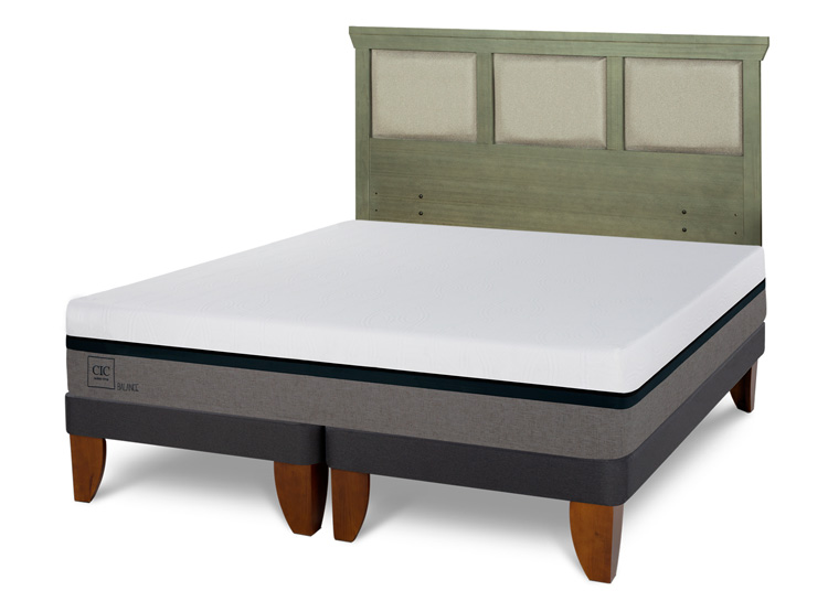 JUEGO DE DORMITORIO CIC CAMA EUROPEA BALANCE BD 2 PLAZAS + RESPALDO TORINO OLIVO - 2