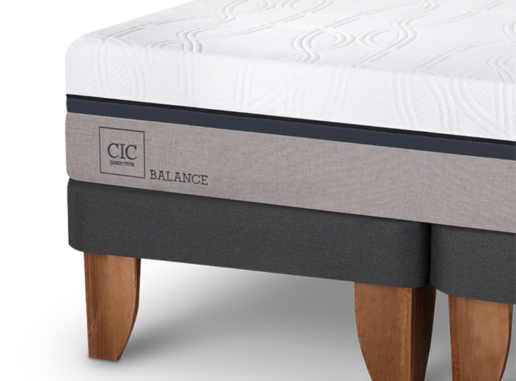 JUEGO DE DORMITORIO CIC CAMA EUROPEA BALANCE KING + RESPALDO TORINO MOSTAZA - 5