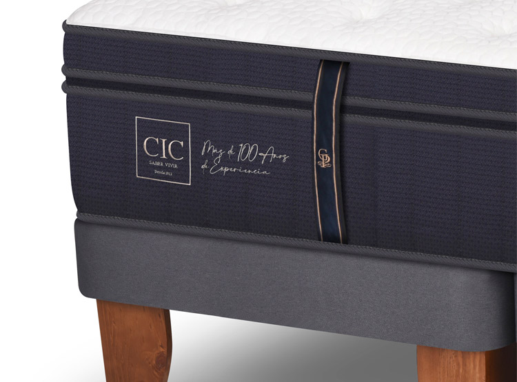 JUEGO DE DORMITORIO CIC CAMA EUROPEA GRAND PREMIUM BD 2 PLAZAS + RESPALDO TORINO NEGRO - 8