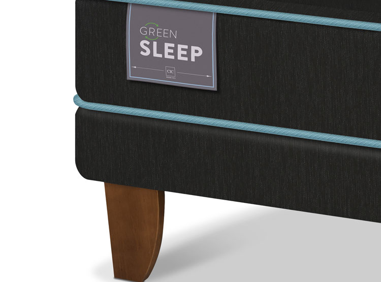 JUEGO DE DORMITORIO CIC CAMA EUROPEA GREEN SLEEP BD 2 PLAZAS + RESPALDO TORINO ALPINO - 6