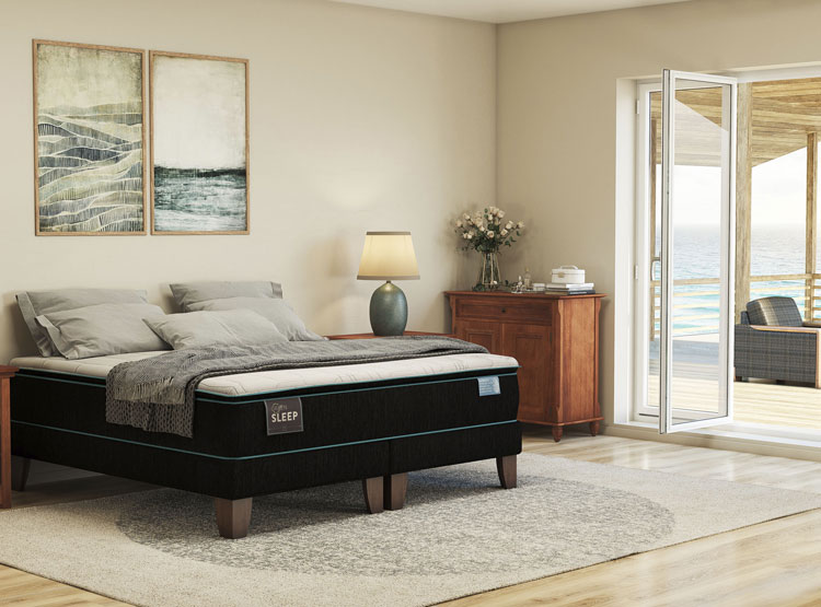 JUEGO DE DORMITORIO CIC CAMA EUROPEA GREEN SLEEP BD 2 PLAZAS + RESPALDO TORINO ALPINO - 10