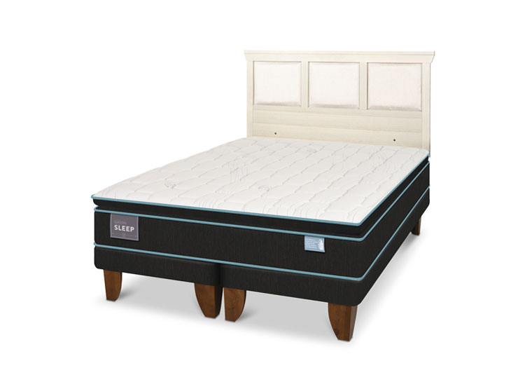 JUEGO DE DORMITORIO CIC CAMA EUROPEA GREEN SLEEP KING + RESPALDO TORINO ALPINO - 2