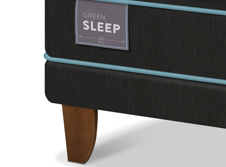 JUEGO DE DORMITORIO CIC CAMA EUROPEA GREEN SLEEP KING + RESPALDO TORINO ALPINO - 6