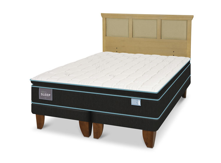 JUEGO DE DORMITORIO CIC CAMA EUROPEA GREEN SLEEP KING + RESPALDO TORINO MOSTAZAA - 2