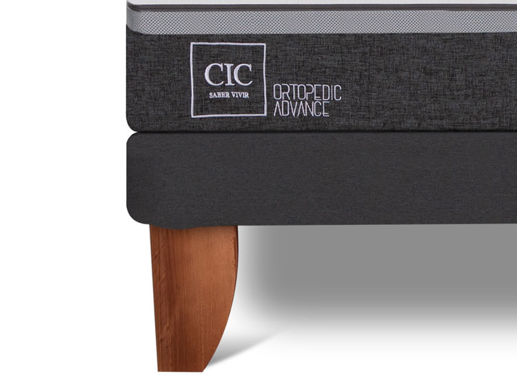 JUEGO DE DORMITORIO CIC CAMA EUROPEA ORTOPEDIC ADVANCE 1.5 PLAZAS + RESPALDO TORINO ALPINO - 6