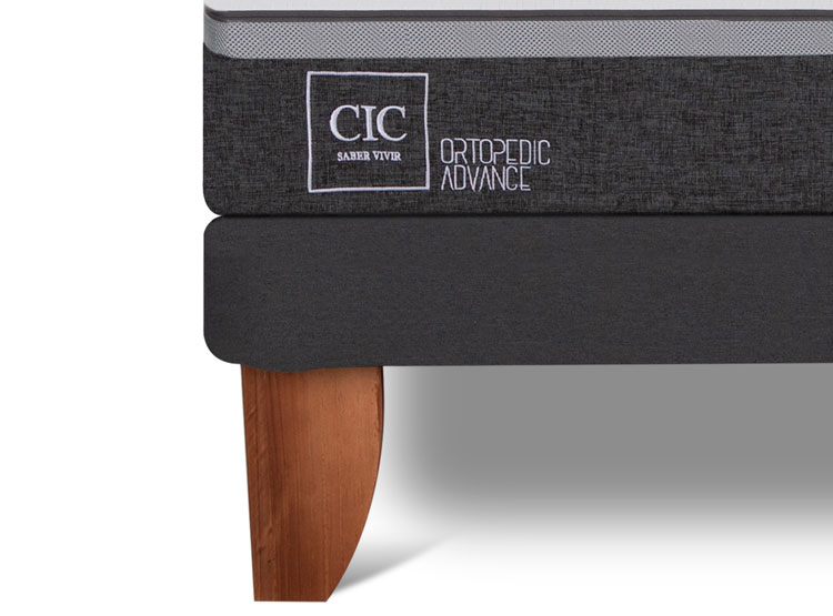 JUEGO DE DORMITORIO CIC CAMA EUROPEA ORTOPEDIC ADVANCE 1.5 PLAZAS + RESPALDO TORINO MOSTAZA - 6