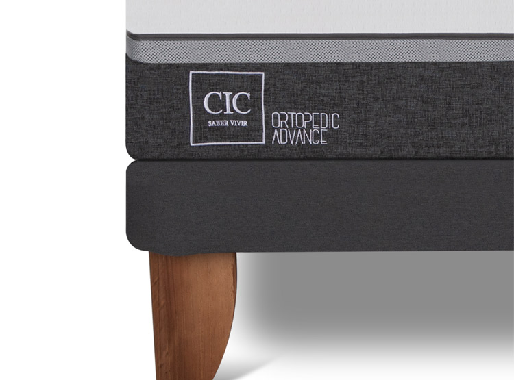 JUEGO DE DORMITORIO CIC CAMA EUROPEA ORTOPEDIC ADVANCE BN 2 PLAZAS + RESPALDO TORINO ALPINO - 6
