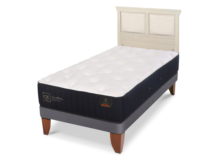 JUEGO DE DORMITORIO CIC CAMA EUROPEA PREMIUM 1.5 PLAZAS + RESPALDO TORINO ALPINO - 2