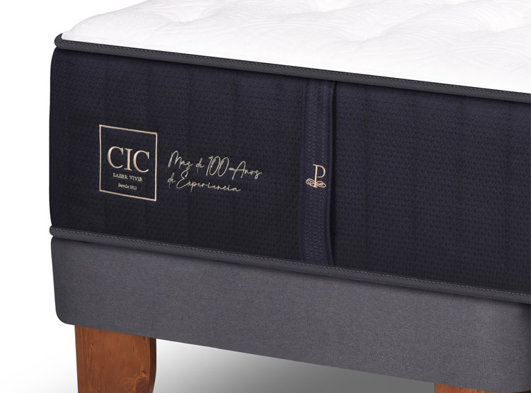 JUEGO DE DORMITORIO CIC CAMA EUROPEA PREMIUM BD 2 PLAZAS + RESPALDO TORINO MOSTAZA - 4