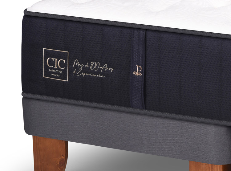 JUEGO DE DORMITORIO CIC CAMA EUROPEA PREMIUM KING + RESPALDO TORINO MOSTAZA - 4