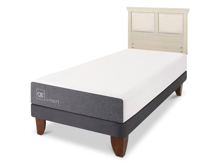 JUEGO DE DORMITORIO CIC CAMA EUROPEA SMART 1.5 PLAZAS + RESPALDO TORINO ALPINO - 2