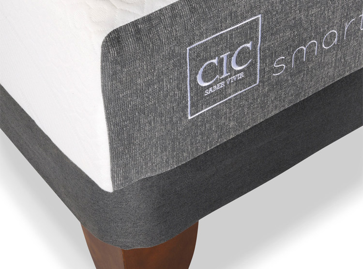 JUEGO DE DORMITORIO CIC CAMA EUROPEA SMART 1.5 PLAZAS + RESPALDO TORINO MOSTAZA - 4