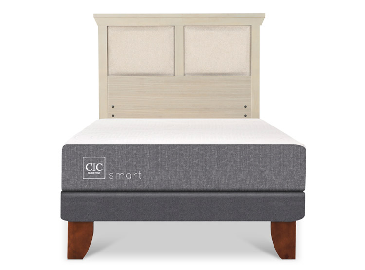JUEGO DE DORMITORIO CIC CAMA EUROPEA SMART 1 PLAZA + RESPALDO TORINO ALPINONO - 1