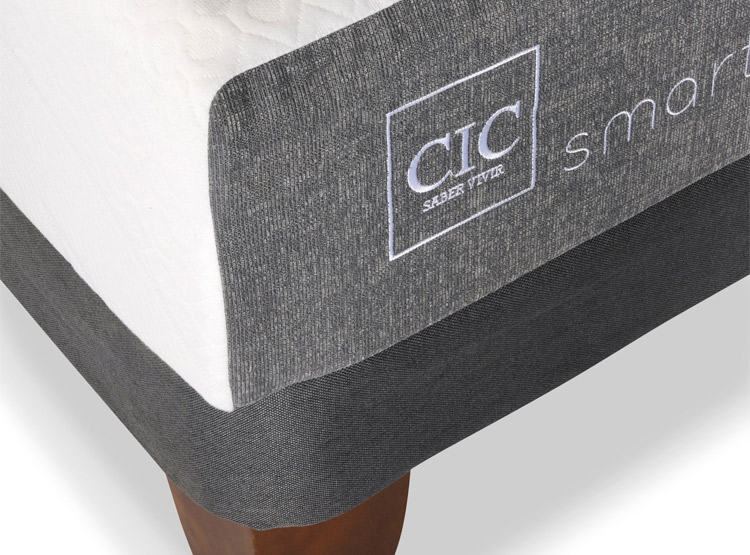 JUEGO DE DORMITORIO CIC CAMA EUROPEA SMART 1 PLAZA + RESPALDO TORINO MOSTAZA - 4