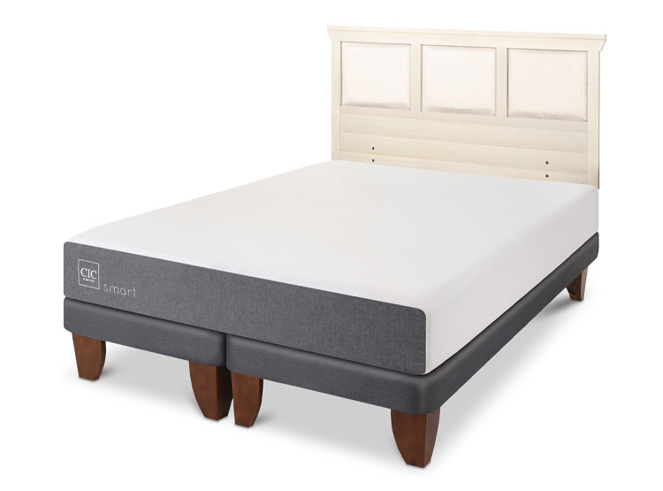 JUEGO DE DORMITORIO CIC CAMA EUROPEA SMART BD 2 PLAZAS + RESPALDO TORINO ALPINO - 2