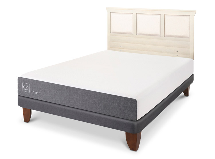 JUEGO DE DORMITORIO CIC CAMA EUROPEA SMART BN 2 PLAZAS + RESPALDO TORINO ALPINO - 2