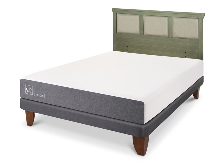 JUEGO DE DORMITORIO CIC CAMA EUROPEA SMART BN 2 PLAZAS + RESPALDO TORINO OLIVO - 2