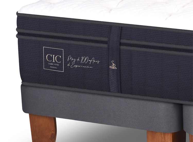 JUEGO DE DORMITORIO CIC CAMA EUROPEA SUPER PREMIUM BD 2 PLAZAS + RESPALDO TORINO ALPINO - 4