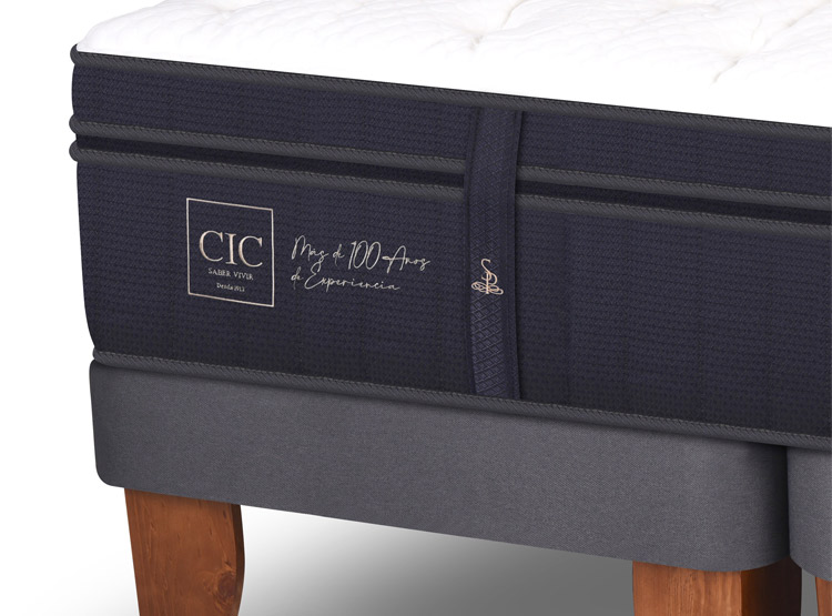 JUEGO DE DORMITORIO CIC CAMA EUROPEA SUPER PREMIUM KING + RESPALDO TORINO ALPINO - 4