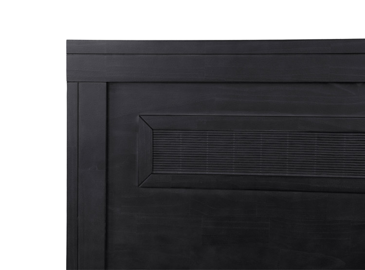 JUEGO DE DORMITORIO CIC CAMA EUROPEA ALASKA BD 2 PLAZAS + RESPALDO MILAN NEGRO - 4