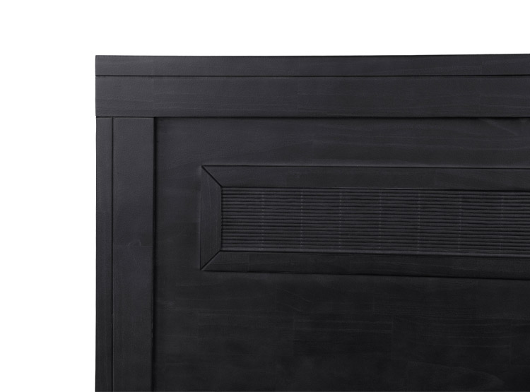 JUEGO DE DORMITORIO CIC CAMA EUROPEA ALASKA KING + RESPALDO MILAN NEGRO - 4