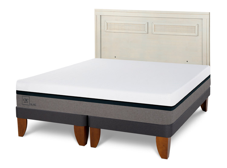 JUEGO DE DORMITORIO CIC CAMA EUROPEA BALANCE BD 2 PLAZAS + RESPALDO MILAN ALPINO - 2