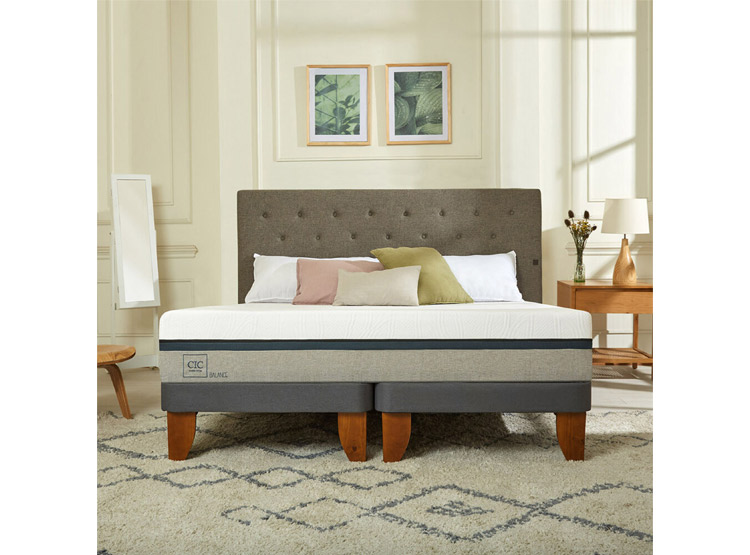 JUEGO DE DORMITORIO CIC CAMA EUROPEA BALANCE BD 2 PLAZAS + RESPALDO MILAN ALPINO - 10