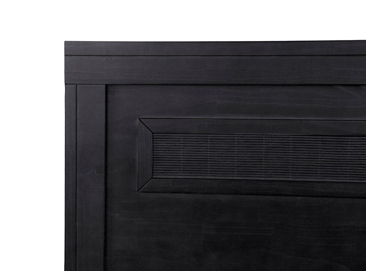 JUEGO DE DORMITORIO CIC CAMA EUROPEA BALANCE BD 2 PLAZAS + RESPALDO MILAN NEGRO - 4
