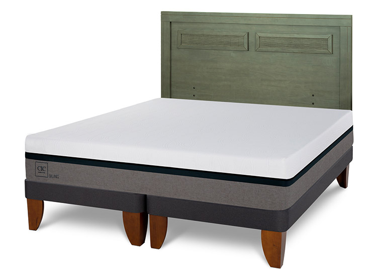 JUEGO DE DORMITORIO CIC CAMA EUROPEA BALANCE BD 2 PLAZAS + RESPALDO MILAN OLIVO - 2