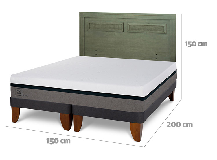 JUEGO DE DORMITORIO CIC CAMA EUROPEA BALANCE BD 2 PLAZAS + RESPALDO MILAN OLIVO - 3