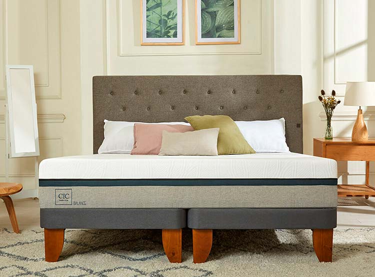 JUEGO DE DORMITORIO CIC CAMA EUROPEA BALANCE KING + RESPALDO MILAN ALPINO - 10