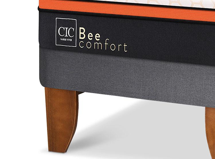 JUEGO DE DORMITORIO CIC CAMA EUROPEA BEE COMFORT BD 2 PLAZAS + RESPALDO MILAN ALPINO - 5