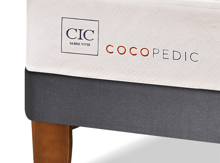 JUEGO DE DORMITORIO CIC CAMA EUROPEA COCOPEDIC KING + RESPALDO MILAN MOSTAZA - 5
