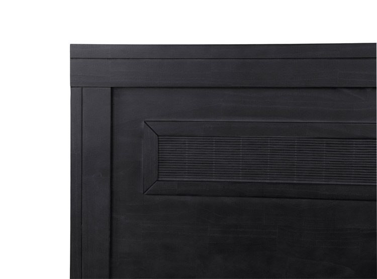 JUEGO DE DORMITORIO CIC CAMA EUROPEA COCOPEDIC KING + RESPALDO MILAN NEGRO - 4