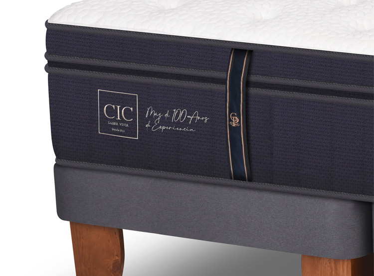 JUEGO DE DORMITORIO CIC CAMA EUROPEA GRAND PREMIUM BD 2 PLAZAS + RESPALDO MILAN MOSTAZA - 4