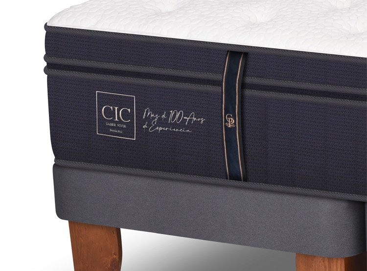 JUEGO DE DORMITORIO CIC CAMA EUROPEA GRAND PREMIUM KING + RESPALDO MILAN ALPINO - 5